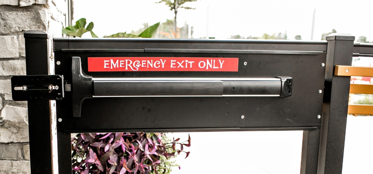 emergency push bar installation in Sierra Madre